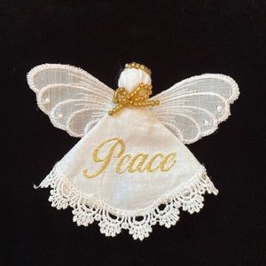 Peace angel pin on accessory